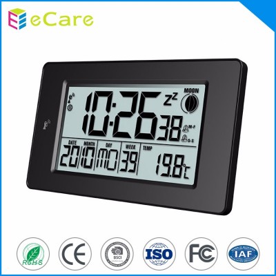 Hot sale alarm desktop digital radio controlled clock wall clock