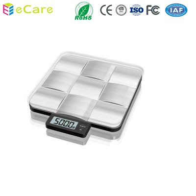 IC209 -1 Metal casing digital glass platform electronic digital Kitchen Scale 5kg