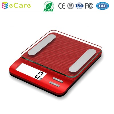 IC207 Red -1 Flexible digit kitchen digital scale design